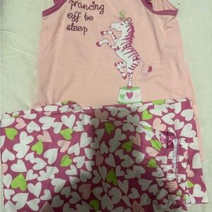 Gymboree Pink Zebra Pajama Set